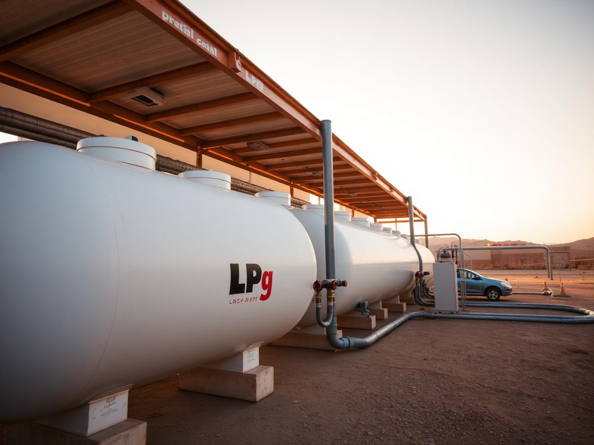 Central gas installation with safety equipment and isolation valves